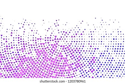 Light Purple vector template with crystals, triangles. Illustration with set of colorful triangles. Pattern for busines ad, booklets, leaflets