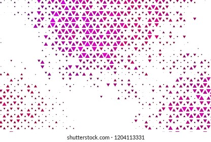 Light Purple vector template with crystals, triangles. Modern abstract illustration with colorful triangles. Template for wallpapers.