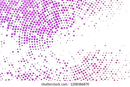 Light Purple vector template with crystals, triangles. Modern abstract illustration with colorful triangles. Pattern for busines ad, booklets, leaflets