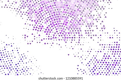 Light Purple vector template with crystals, triangles. Glitter abstract illustration with triangular shapes. Template for wallpapers.
