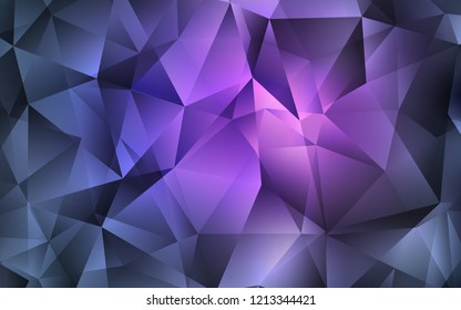 Light Purple vector template with crystals, triangles. Glitter abstract illustration with triangular shapes. Pattern can be used for websites.
