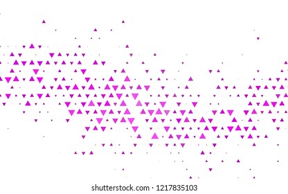 Light Purple vector template with crystals, triangles. Illustration with set of colorful triangles. Pattern for busines ad, booklets, leaflets