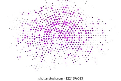 Light Purple vector template with crystals, triangles. Triangles on abstract background with colorful gradient. Pattern for commercials.