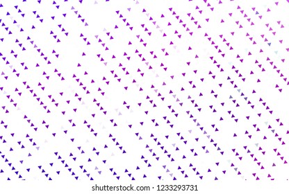 Light Purple vector template with crystals, triangles. Glitter abstract illustration with triangular shapes. Best design for your ad, poster, banner.