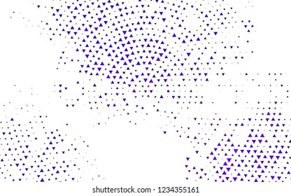 Light Purple vector template with crystals, triangles. Beautiful illustration with triangles in nature style. Template for wallpapers.
