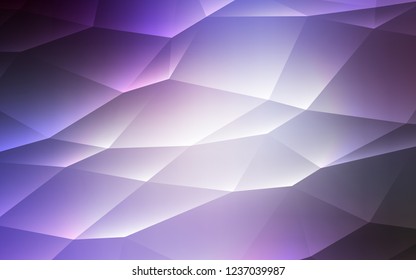 Light Purple vector template with crystals, triangles. Decorative design in abstract style with triangles. Pattern for commercials.