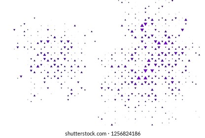 Light Purple vector template with crystals, triangles. Abstract gradient illustration with triangles. Smart design for your business advert.