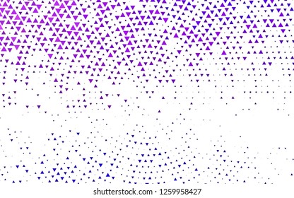 Light Purple vector template with crystals, triangles. Glitter abstract illustration with triangular shapes. Pattern can be used for websites.