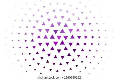 Light Purple vector template with crystals, triangles. Abstract gradient illustration with triangles. Smart design for your business advert.