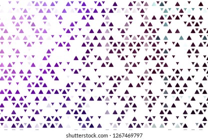Light Purple vector template with crystals, triangles. Modern abstract illustration with colorful triangles. Modern template for your landing page.