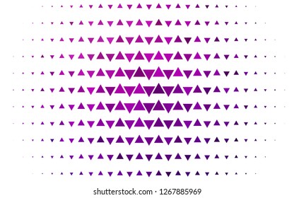 Light Purple vector template with crystals, triangles. Decorative design in abstract style with triangles. Pattern for commercials.