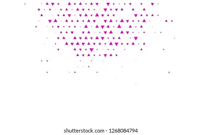 Light Purple vector template with crystals, triangles. Beautiful illustration with triangles in nature style. Smart design for your business advert.