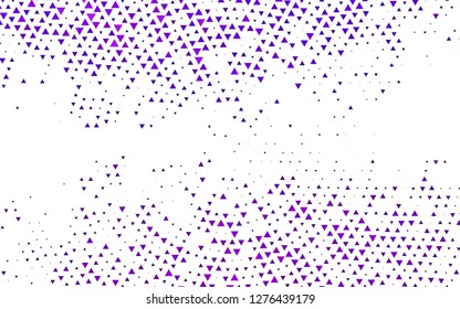 Light Purple vector template with crystals, triangles. Modern abstract illustration with colorful triangles. Pattern for commercials.