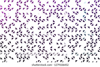 Light Purple vector template with crystals, triangles. Modern abstract illustration with colorful triangles. Template for wallpapers.
