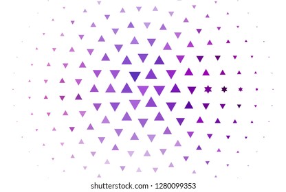 Light Purple vector template with crystals, triangles. Abstract gradient illustration with triangles. Pattern can be used for websites.