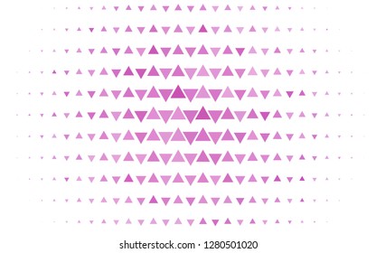 Light Purple vector template with crystals, triangles. Triangles on abstract background with colorful gradient. Pattern can be used for websites.