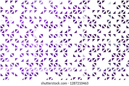 Light Purple vector template with crystals, triangles. Glitter abstract illustration with triangular shapes. Pattern for busines ad, booklets, leaflets