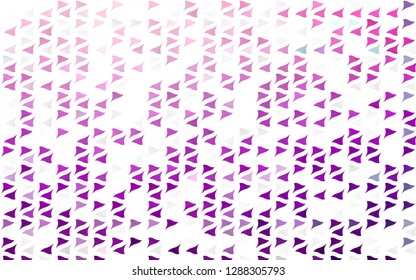Light Purple vector template with crystals, triangles. Beautiful illustration with triangles in nature style. Modern template for your landing page.