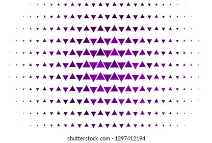 Light Purple vector template with crystals, triangles. Abstract gradient illustration with triangles. Template for wallpapers.