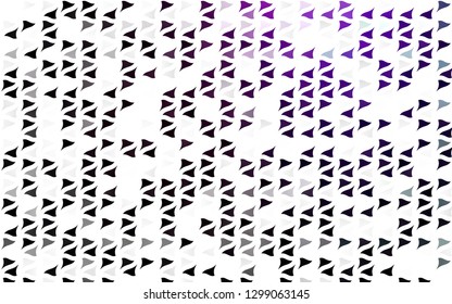 Light Purple vector template with crystals, triangles. Glitter abstract illustration with triangular shapes. Pattern can be used for websites.