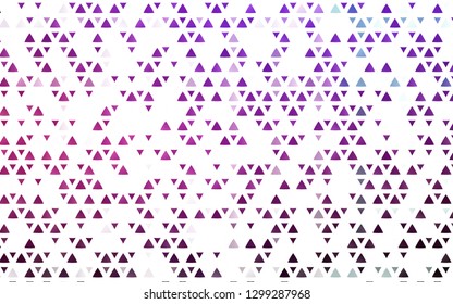 Light Purple vector template with crystals, triangles. Decorative design in abstract style with triangles. Modern template for your landing page.