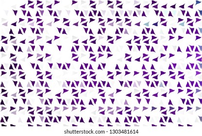 Light Purple vector template with crystals, triangles. Glitter abstract illustration with triangular shapes. Pattern for commercials.