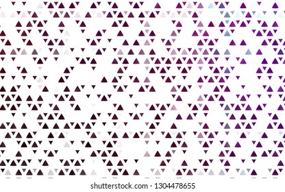 Light Purple vector template with crystals, triangles. Glitter abstract illustration with triangular shapes. Pattern for commercials.