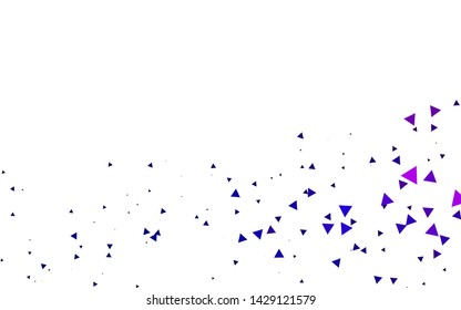 Light Purple vector template with crystals, triangles. Illustration with set of colorful triangles. Smart design for your business advert.