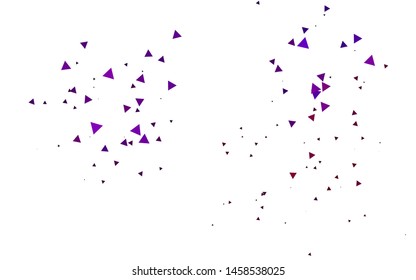 Light Purple vector template with crystals, triangles. Decorative design in abstract style with triangles. Smart design for your business advert.