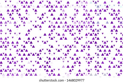 Light Purple vector template with crystals, triangles. Triangles on abstract background with colorful gradient. Smart design for your business advert.