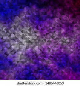Light Purple vector template with crystals, triangles. Decorative design in abstract style with triangles. Template for landing pages.