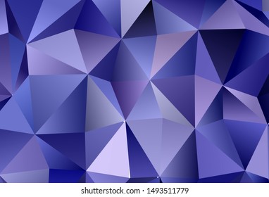 Light Purple vector template with crystals, triangles. Illustration with set of colorful triangles. Smart design for your adverts.