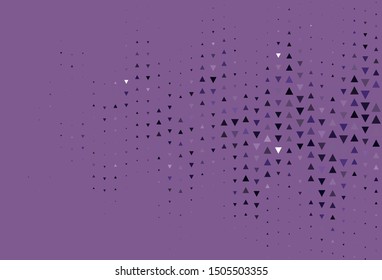 Light Purple vector template with crystals, triangles. Decorative design in abstract style with triangles. Template for wallpapers.