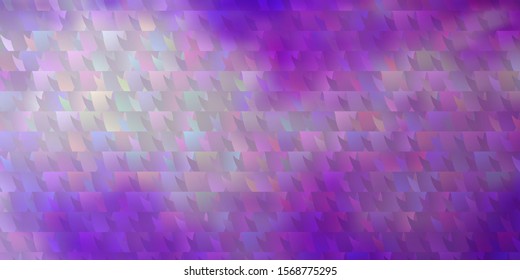 Light Purple vector template with crystals, triangles. Beautiful illustration with triangles in nature style. Pattern for commercials.