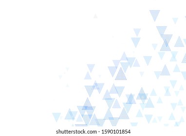 Light Purple vector template with crystals, circles. Decorative design in abstract style with lines, dots. Pattern for websites.
