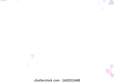 Light Purple vector template with crystals, triangles. Beautiful illustration with triangles in nature style. Smart design for your adverts.