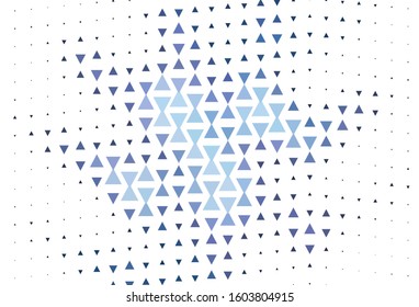 Light Purple vector template with crystals, triangles. Triangles on abstract background with colorful gradient. Modern template for landing page.