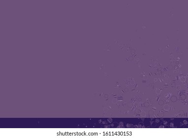 Light Purple vector template with crystals, circles. Abstract gradient illustration with circles, triangles. Template for wallpapers.