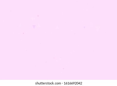 Light Purple vector template with crystals, circles. Decorative design in abstract style with lines, dots. Template for wallpapers.