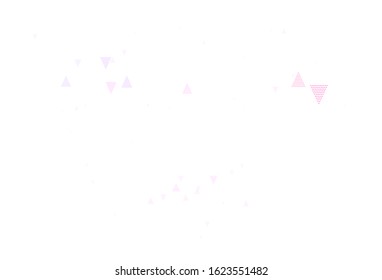 Light Purple vector template with crystals, circles. Decorative design in abstract style with lines, dots. Template for wallpapers.