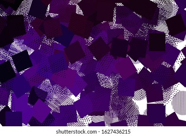 Light Purple vector template with crystals, circles, squares. Illustration with colorful circles, triangles, rectangles. Pattern for booklets, leaflets