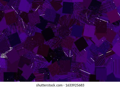 Light Purple vector template with crystals, circles, squares. Illustration with colorful circles, triangles, rectangles. Pattern for booklets, leaflets