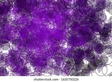 Light Purple vector template with crystals, circles. Beautiful illustration with circles, triangles in nature style. Pattern for websites.