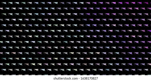 Light Purple vector template with crystals, triangles. Illustration with set of colorful triangles. Design for your promotions.