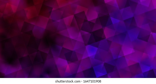 Leichte violette Vektorillustration mit Kristallen, Quadraten. Abstrakte Farbverlauf-Illustration mit Dreiecken, Würfeln. Muster für Webseiten.