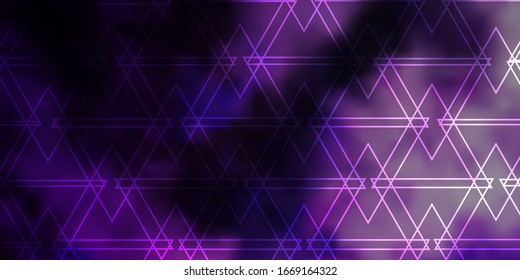 Light Purple vector template with crystals, triangles. Beautiful illustration with triangles in nature style. Design for your promotions.