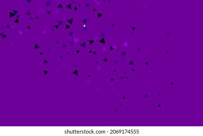 Light Purple vector template with crystals, triangles. Modern abstract illustration with colorful triangles. Pattern can be used for websites.