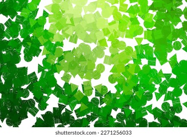 Light  purple vector template with crystals, circles, squares. Abstract illustration with colorful dots, lines, cubes. Smart design for your business advert.