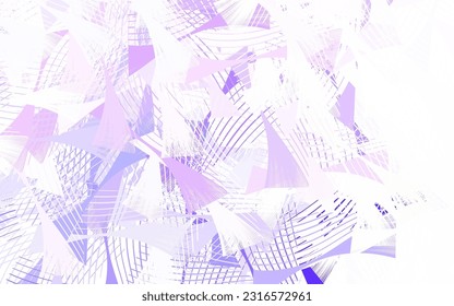 Light Purple vector template with crystals, triangles. Glitter abstract illustration with triangular shapes. Background for a cell phone.