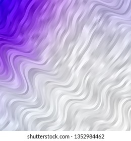 Light Purple vector template with curved lines. Colorful illustration in abstract style with bent lines. Design for your business promotion.